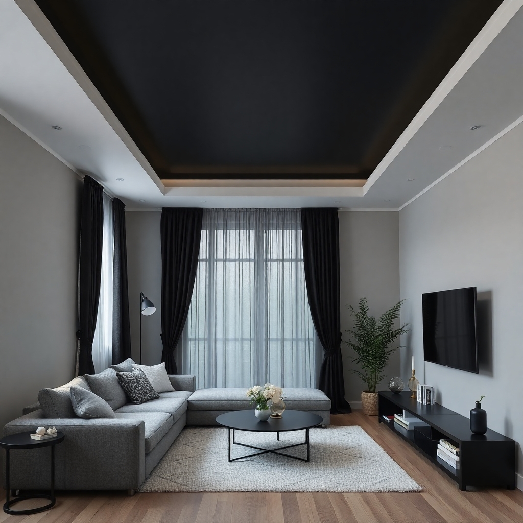 living room with ceilings
black and grey living room ideas