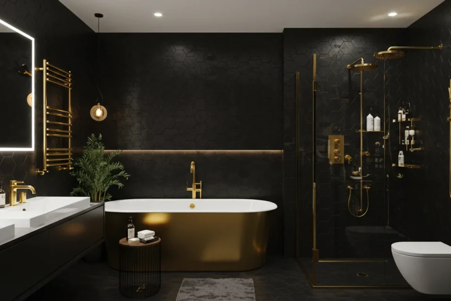 black bathroom decor ideas Simple black bathroom decor ideas Modern black bathroom decor ideas Black Small bathroom ideas Modern black Small bathroom ideas Black bathroom decor ideas with shower Black Bathroom Ideas pinterest